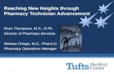 Reaching New Heights through Pharmacy Technician Advancement Ross Thompson, M.S., R.Ph. Director of Pharmacy Services Melissa Ortega, M.S., Pharm.D. Pharmacy.