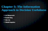 Chapter 5: The Information Approach to Decision Usefulness Ari Benarroch Ari Benarroch Nazish Haq Nazish Haq Qin Lin Qin Lin Nikhil Sequeira Nikhil Sequeira.