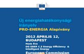 Energy Új energiahatékonysági irányelv PRO-ENERGIA Alapívány 2012 ÁPRILIS 12, B UDAPEST Hoós Éva DG ENER C.3 Energy Efficiency & Intelligent Energy European.