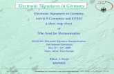 Bundesamt für Sicherheit in der Informationstechnik EESSI - WS May 11.-12., 2000, Paris, Folie 1/18Klaus J. Keus, BSI Electronic Signatures in Germany,
