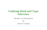 Unifying Kind and Type Inference Remko van Beusekom & Jeroen Gordijn.