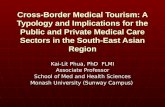 Cross-Border Medical Tourism: A Typology and Implications for the Public and Private Medical Care Sectors in the South-East Asian Region Kai-Lit Phua,