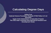 Calculating Degree Days Ashley Font National Science Foundation Graduate STEM Fellow in K-12 Education Sugar Creek Watershed K-12 Education Program The.