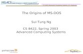 CS 8422 Advanced Computing Systems, Dr. Hoganson The Origins of MS-DOS Sui-Tung Ng CS 8422, Spring 2003 Advanced Computing Systems.
