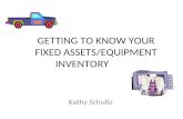 GETTING TO KNOW YOUR FIXED ASSETS/EQUIPMENT INVENTORY Kathy Schultz.