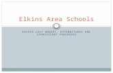 EXCESS LEVY BUDGET, EXPENDITURES AND SIGNIFICANT PURCHASES Elkins Area Schools.