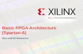 Basic FPGA Architecture (Spartan-6) Slice and I/O Resources.