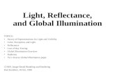 Light, Reflectance, and Global Illumination TOPICS: Survey of Representations for Light and Visibility Color, Perception, and Light Reflectance Cost of.