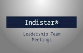 Indistar® Leadership Team Meetings. Where can we plan a meeting? Choose ‘Plan Your Meeting’ from the main menu screen Click on Meeting Agenda Setup.
