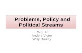 Problems, Policy and Political Streams PA 5012 Anders Victor Willy Boulay.