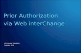 HP Provider Relations February 2011 Prior Authorization via Web interChange.