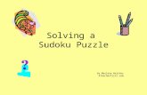 Solving a Sudoku Puzzle By Marlene Walther ATeacherFirst.com.