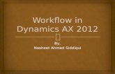 By, Nasheet Ahmed Siddiqui.  Agenda Workflow overview Workflow development Query for a Workflow Workflow category Workflow type Workflow elements Enable.