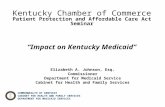 COMMONWEALTH OF KENTUCKY CABINET FOR HEALTH AND FAMILY SERVICES DEPARTMENT FOR MEDICAID SERVICES Kentucky Chamber of Commerce Patient Protection and Affordable.
