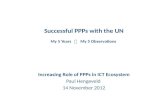 Successful PPPs with the UN My 5 Years  My 5 Observations Increasing Role of PPPs in ICT Ecosystem Paul Hengeveld 14 November 2012.