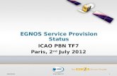 EGNOS Service Provision Status ICAO PBN TF7 Paris, 2 nd July 2012 02/07/20121ICAO PBN TF7.