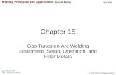 © 2012 Delmar, Cengage Learning Chapter 15 Gas Tungsten Arc Welding Equipment, Setup, Operation, and Filler Metals.