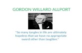 GORDON WILLARD ALLPORT