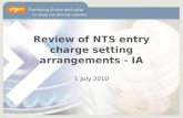 Review of NTS entry charge setting arrangements - IA 1 July 2010.