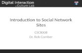 Introduction to Social Network Sites CSC8008 Dr. Rob Comber.