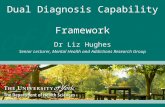 Dual Diagnosis Capability Framework Dr Liz Hughes Senior Lecturer, Mental Health and Addictions Research Group.
