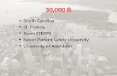 30,000 ft South Carolina St. Francis Team STEPPS Kaiser Patient Safety University University of Aberdeen Fotocommunity.com.