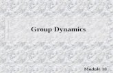 Group Dynamics Module 10. Group Dynamics “Never doubt that a small group of thoughtful citizens can change the world. Indeed, it is the only thing that.