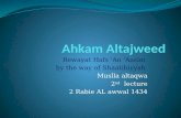 Rewayat Hafs 'An 'Aasim by the way of Shaatibiyyah Muslla altaqwa 2 nd lecture 2 Rabie AL awwal 1434.