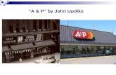 “A & P” by John Updike. Choose a vocabulary foldable and create– must have room for word, definition, and picture/example (13 words on next slide).