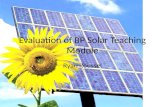 Evaluation of BP Solar Teaching Module Ryan Roussel.