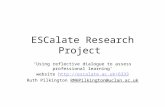 ESCalate Research Project ‘Using reflective dialogue to assess professional learning’ website //escalate.ac.uk/6333 Ruth.