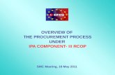 OVERVIEW OF THE PROCUREMENT PROCESS UNDER IPA COMPONENT- III RCOP SMC Meeting, 18 May 2011.