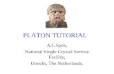 PLATON TUTORIAL A.L.Spek, National Single Crystal Service Facility, Utrecht, The Netherlands.