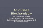 Acid-Base Biochemistry Dr. Catherine Street Consultant Clinical Biochemist Colchester Hospital university NHS Foundation Trust.