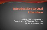 Shallon Moreen Atuhaire Department of Distance Learning Makerere university.