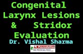 Congenital Larynx Lesions & Stridor Evaluation Dr. Vishal Sharma.