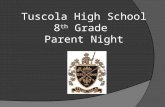 Tuscola High School 8 th Grade Parent Night. Tuscola’s Counselors Kari Francoeur 9 th Grade Last Names A-G Eric Pitts 9 th Grade Last Names H-O Julia.