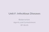 Unit F: Infectious Diseases Bioterrorism Agents and Containment BT 06.05.