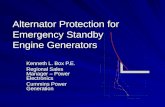 Alternator Protection for Emergency Standby Engine Generators Kenneth L. Box P.E. Regional Sales Manager – Power Electronics Cummins Power Generation.