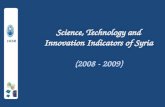 Science, Technology and Innovation Indicators of Syria (2008 - 2009) HCSR.