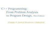 C++ Programming: From Problem Analysis to Program Design, Third Edition Chapter 4: Control Structures I (Selection)