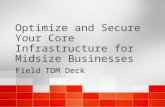 Field TDM Deck Optimize and Secure Your Core Infrastructure for Midsize Businesses.