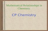 Mathematical Relationships in Chemistry CP Chemistry.