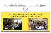 WHERE THE BEST “BEE”GINS AND KINDNESS COUNTS! Sudduth Elementary School K-2.