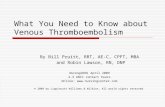 What You Need to Know about Venous Thromboembolism By Bill Pruitt, RRT, AE-C, CPFT, MBA and Robin Lawson, RN, DNP Nursing2009, April 2009 2.3 ANCC contact.