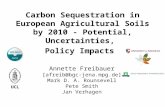 Carbon Sequestration in European Agricultural Soils by 2010 - Potential, Uncertainties, Policy Impacts Annette Freibauer [afreib@bgc-jena.mpg.de] Mark.