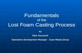 Fundamentals of the Lost Foam Casting Process by Mark Ainsworth Operations Development Manager – Scaw Metals Group.