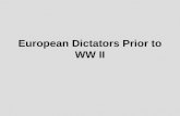 European Dictators Prior to WW II. Spain Italy U.S.S.R. Germany.
