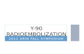 2012 ARIN FALL SYMPOSIUM Y-90 RADIOEMBOLIZATION. What is Yittrium-90 Radioembolization? for the treatment of metastic liver cancer From the Radiologist’s.