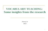 VOCABULARY TEACHING: Some insights from the research Penny Ur 2012 1.